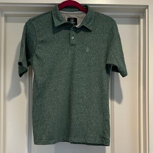 Volcom Men's Heathered Green Polo Shirt
